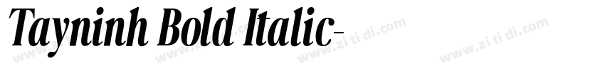 Tayninh Bold Italic字体转换